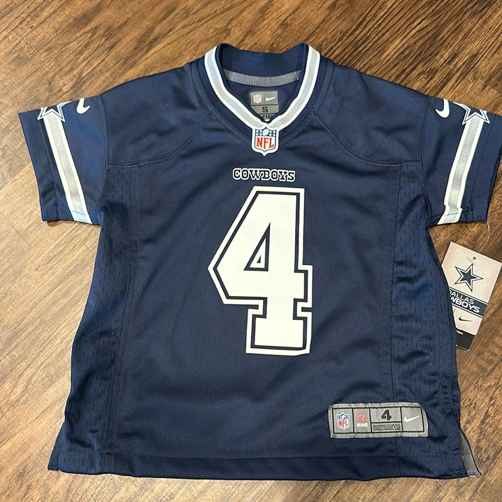 NWT Kids Nike Cowboys Dak Prescott Jersey #4